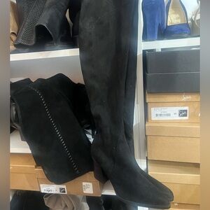 Marc Fisher Black faux suede Over-the-Knee Boots size 6.5 women’s